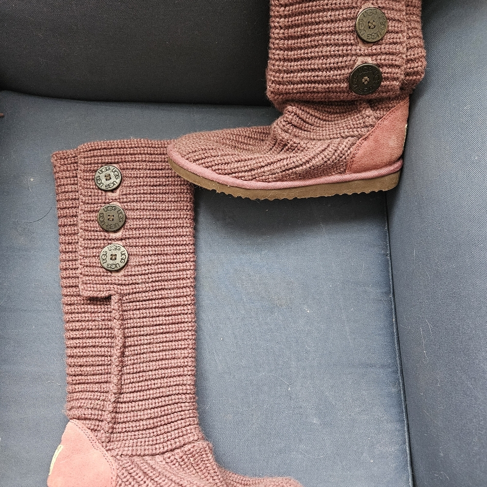 UGG Classic Cardy Boots In Dusty Rose (pink)